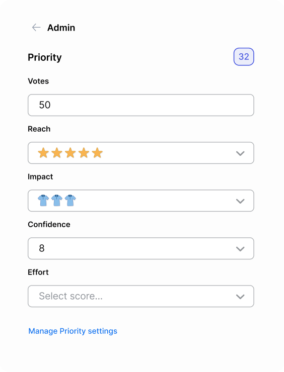 Frill prioritize feedback